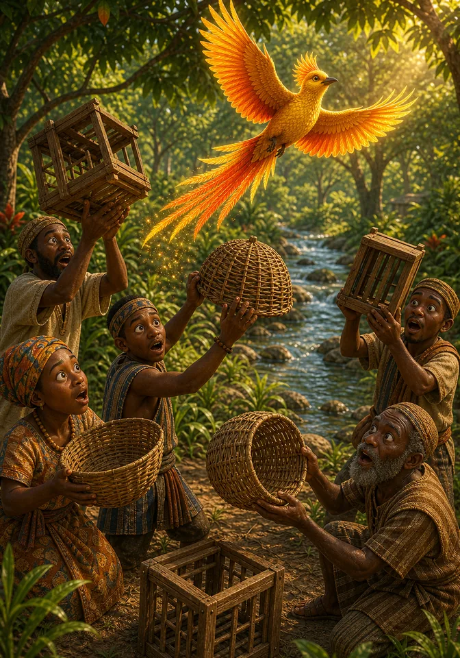 Illustration for Kweku Anansi and Common Sense, page 2