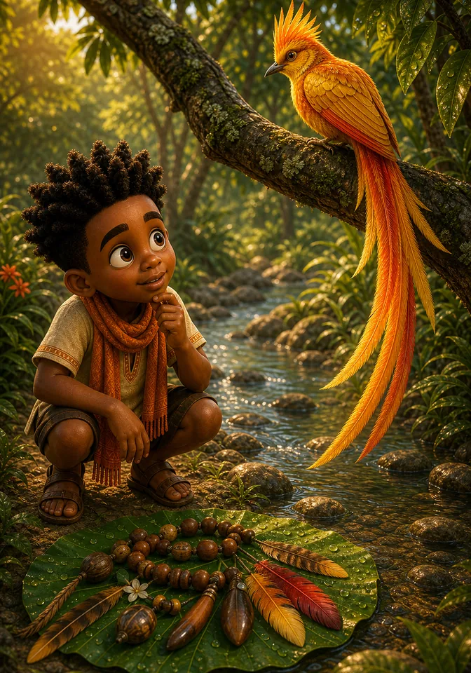Illustration for Kweku Anansi and Common Sense, page 4