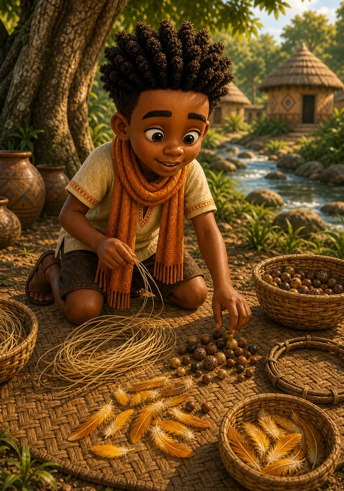 Illustration for Kweku Anansi and Common Sense, page 5