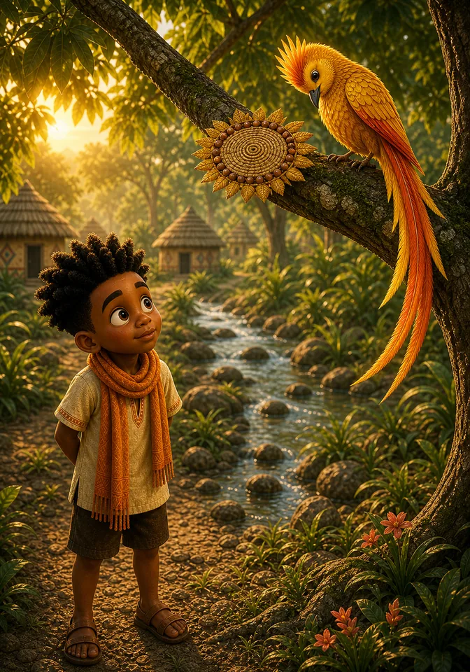 Illustration for Kweku Anansi and Common Sense, page 7