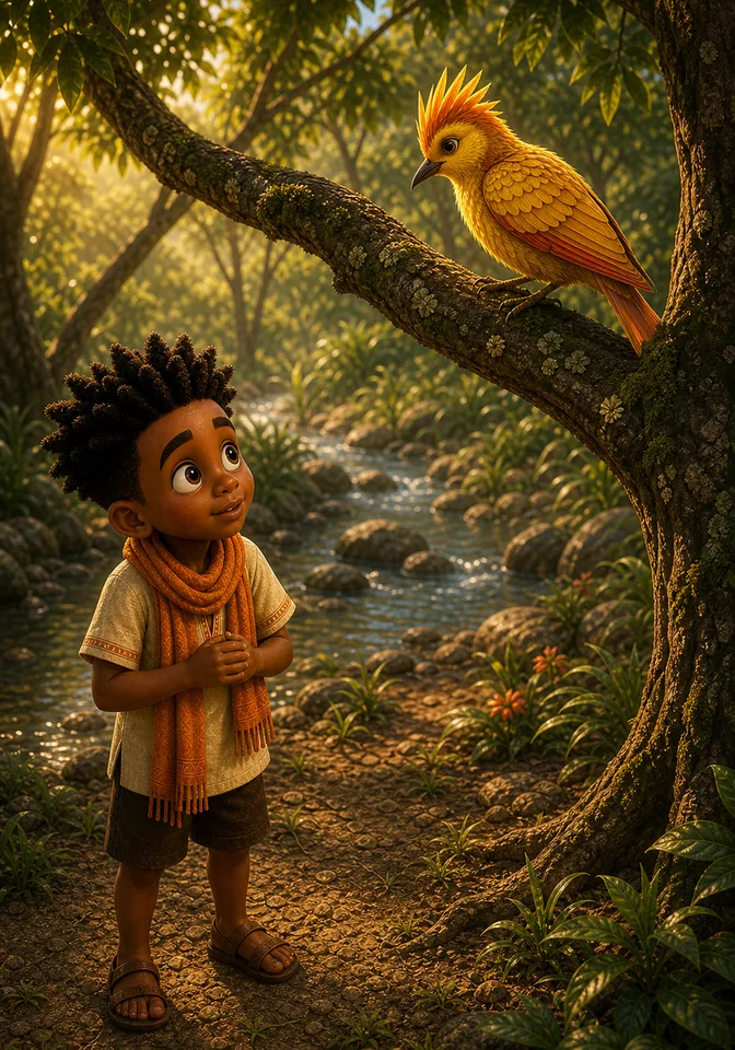 Illustration for Kweku Anansi and Common Sense, page 9
