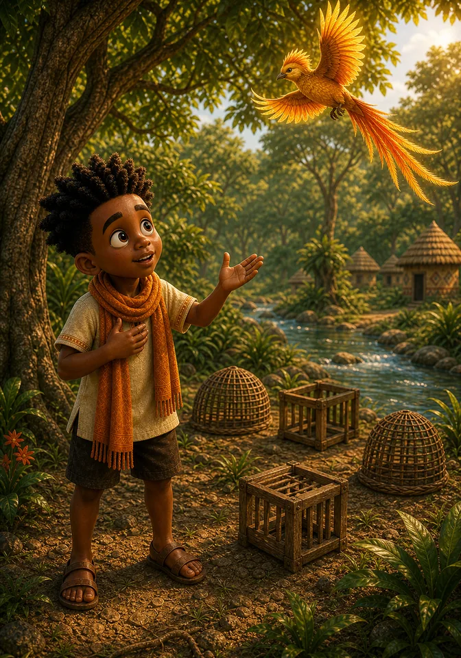 Illustration for Kweku Anansi and Common Sense, page 10