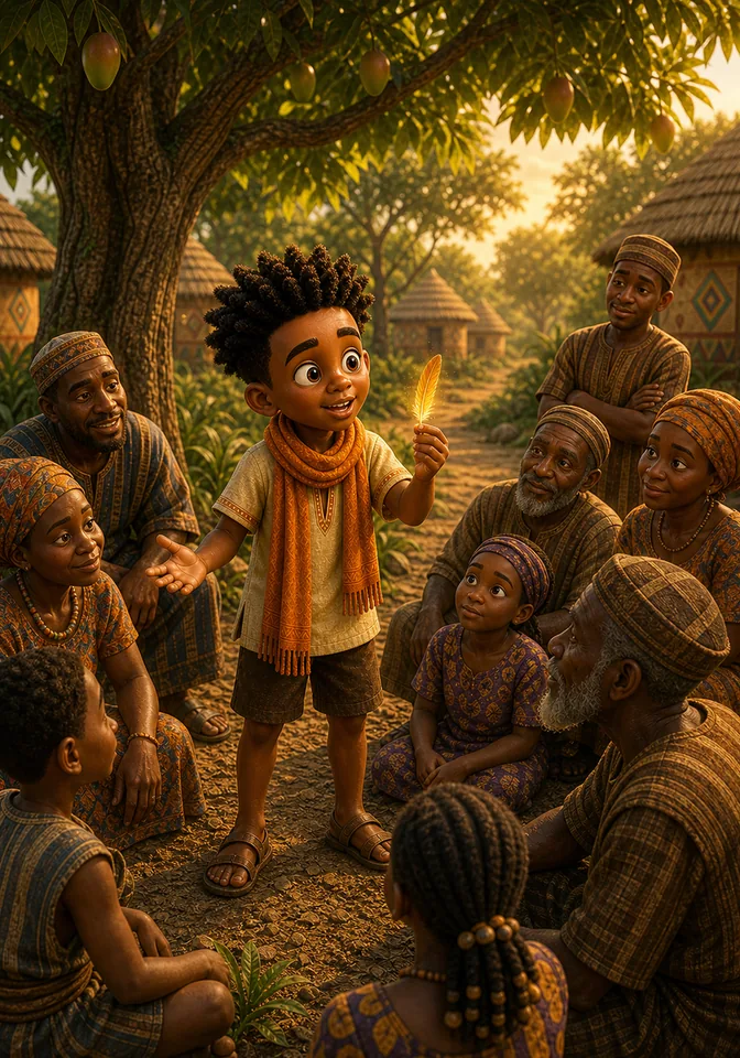 Illustration for Kweku Anansi and Common Sense, page 12