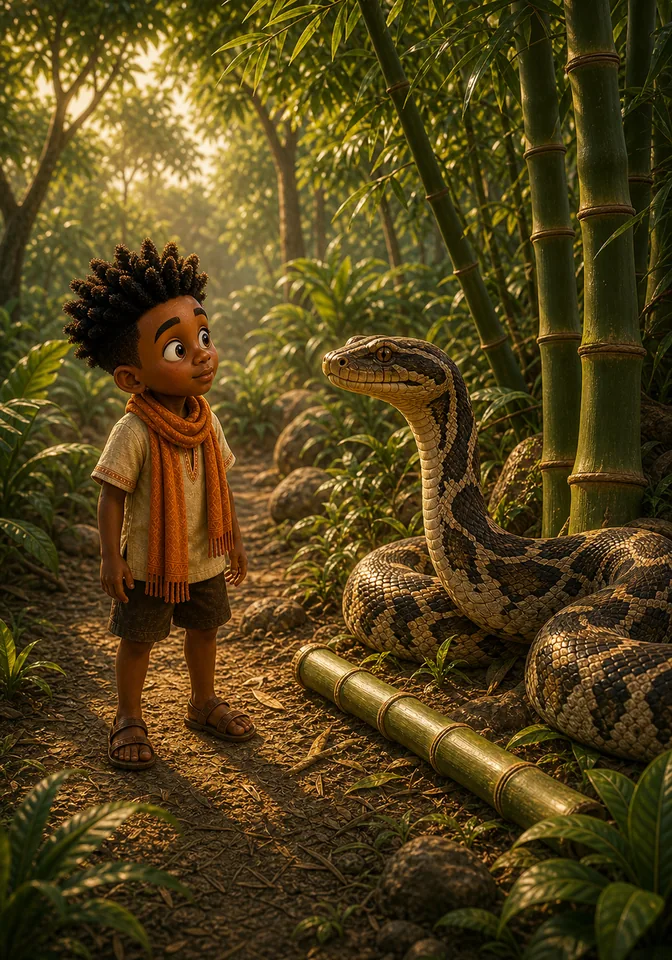 Illustration for Kweku Anansi and Nyame's Stories, page 9