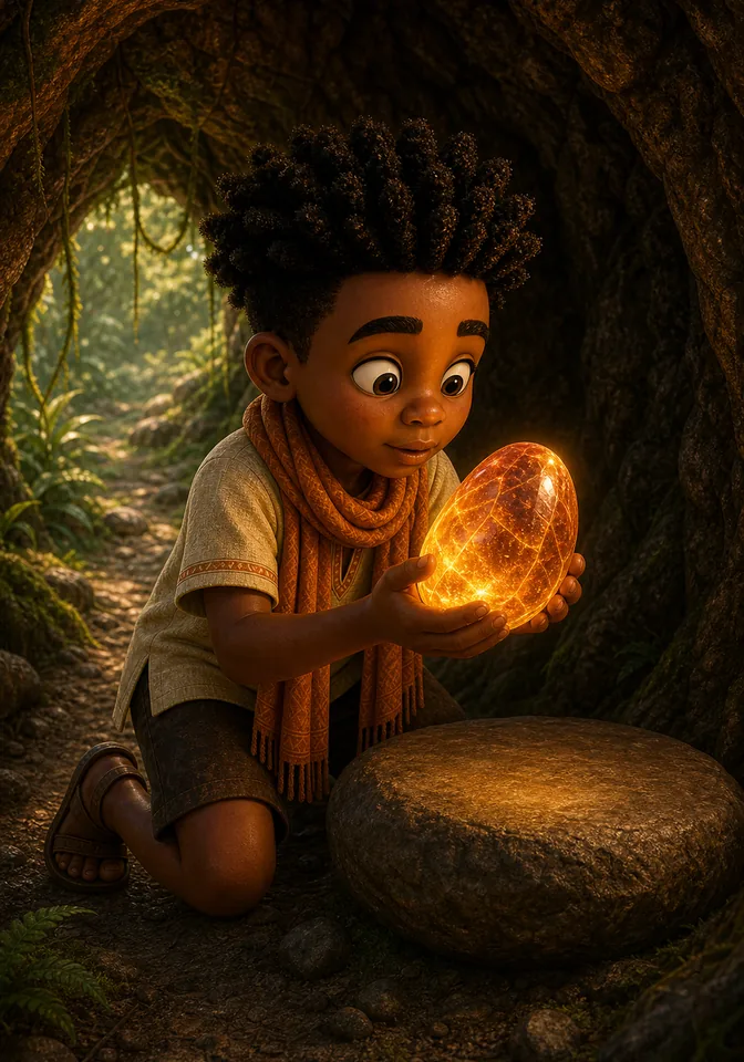 Illustration for Kweku Anansi and Ssese the Snake, page 7