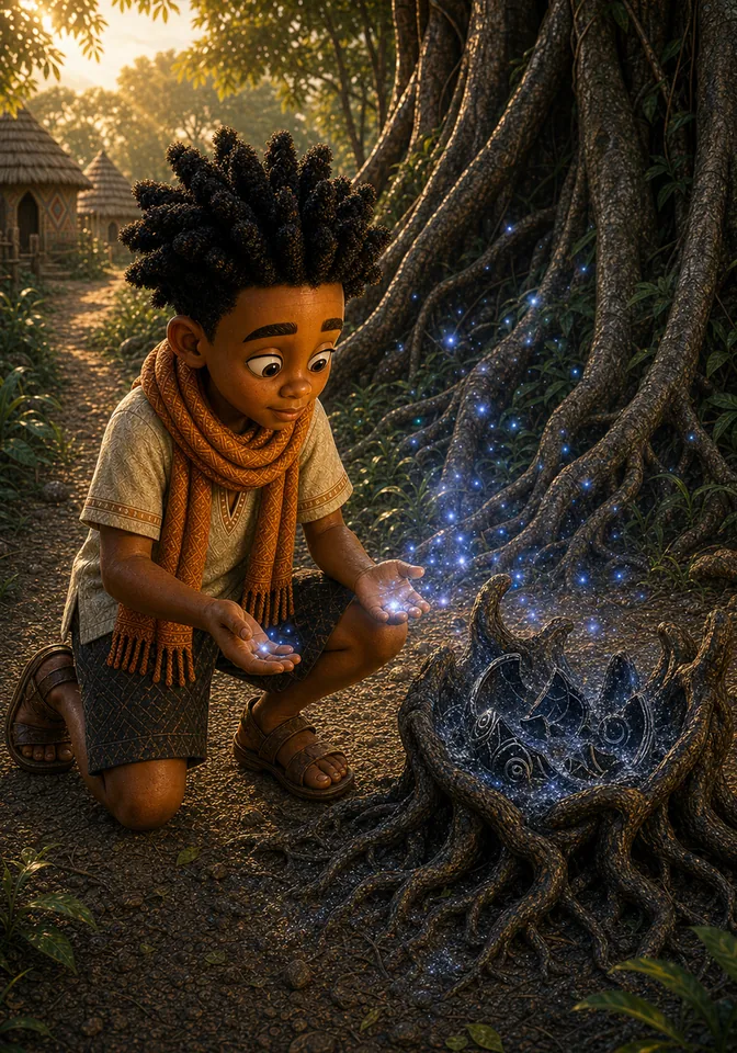 Kweku chooses useful stories from silver memory motes.