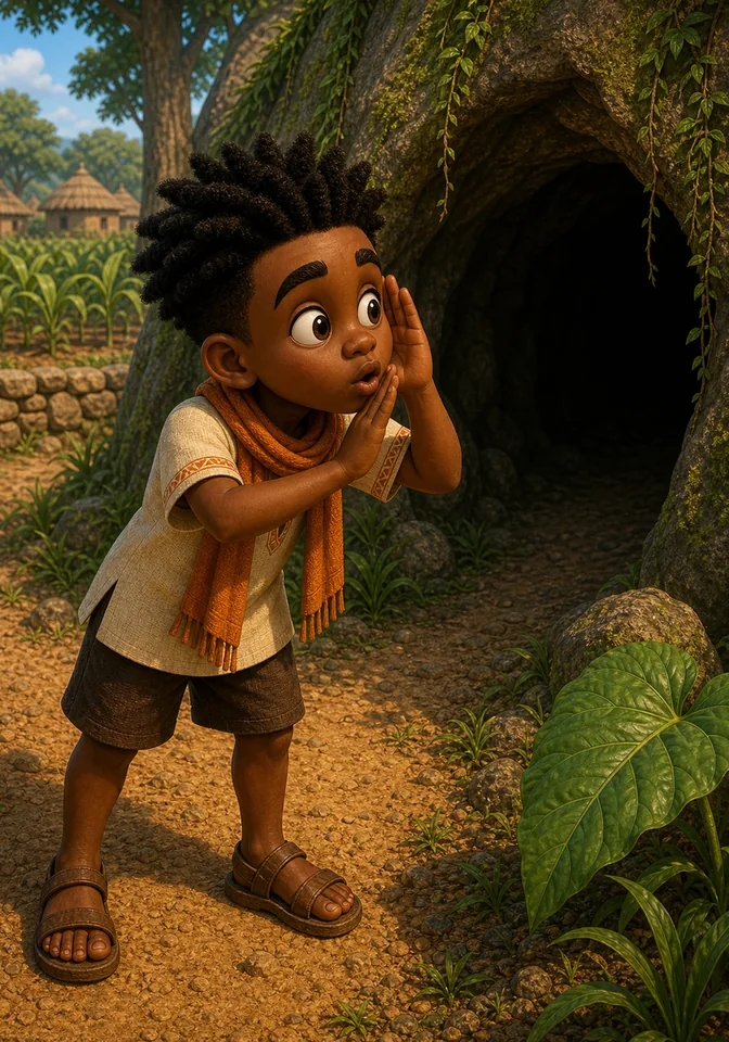 Illustration for Kweku Anansi and the Echoing Truth, page 2