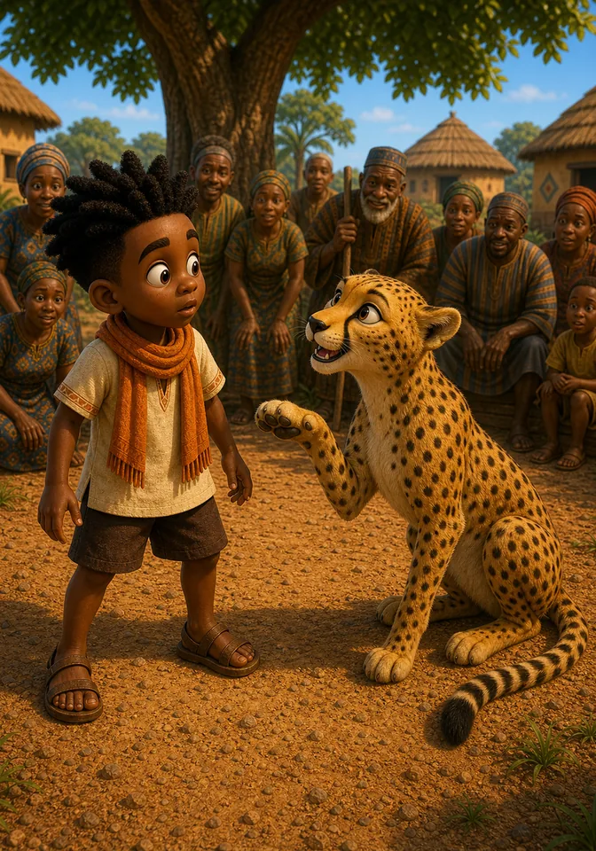 Illustration for Kweku Anansi and the Echoing Truth, page 4