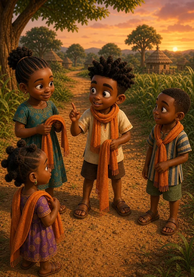 Illustration for Kweku Anansi and the Echoing Truth, page 5