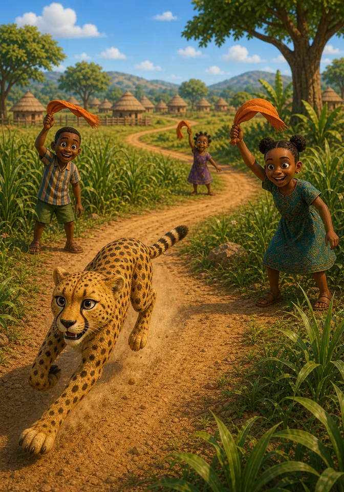 Illustration for Kweku Anansi and the Echoing Truth, page 7