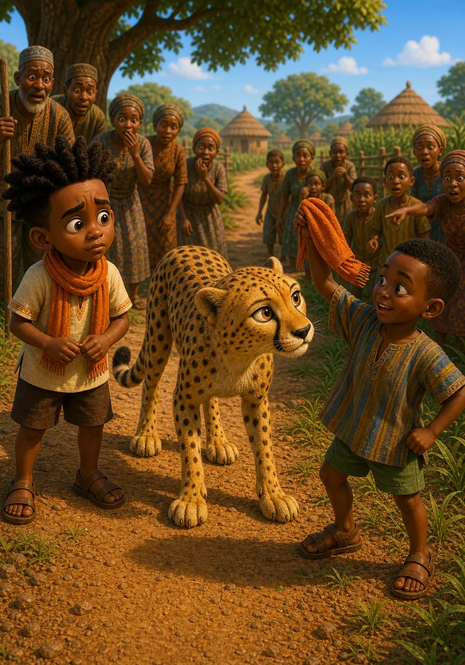 Illustration for Kweku Anansi and the Echoing Truth, page 8