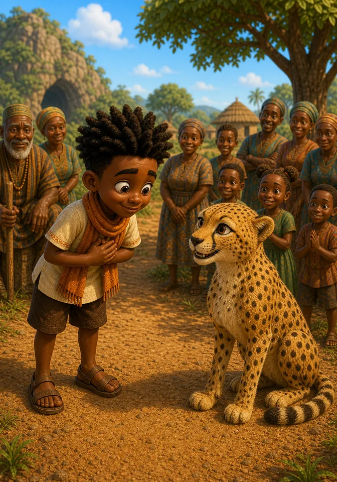 Illustration for Kweku Anansi and the Echoing Truth, page 10