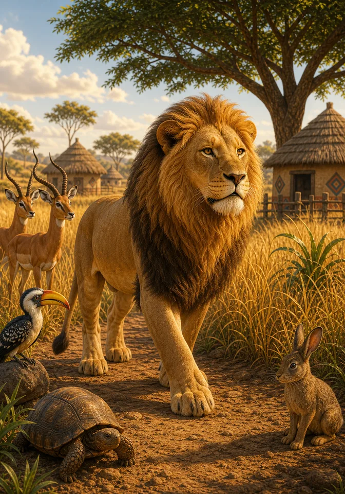 Anansi and the Lion’s Cloth Contest