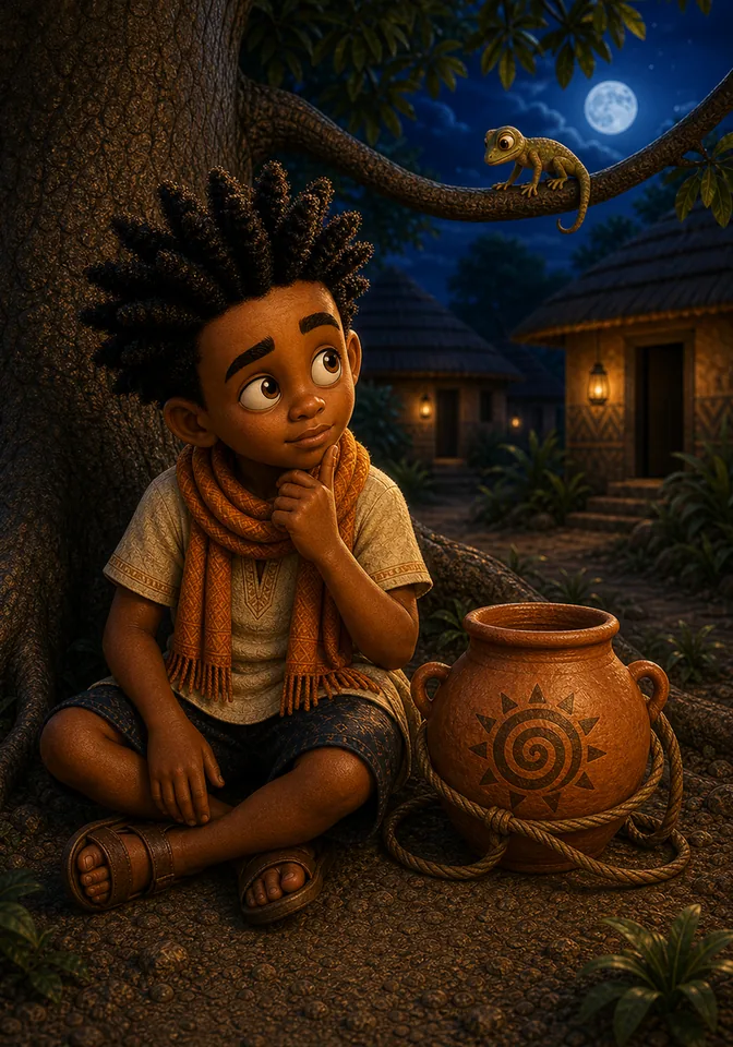 Kweku thinks beside the pot.