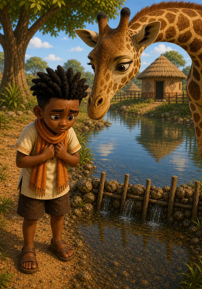 Illustration for Kweku Anansi and the River's Song, page 7