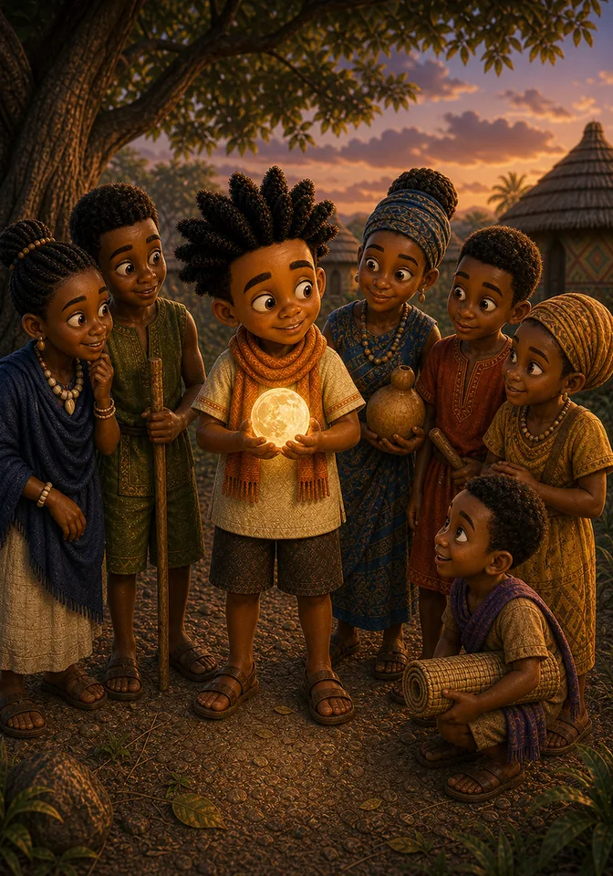 Kweku holds the globe and realizes every helper played an important part.