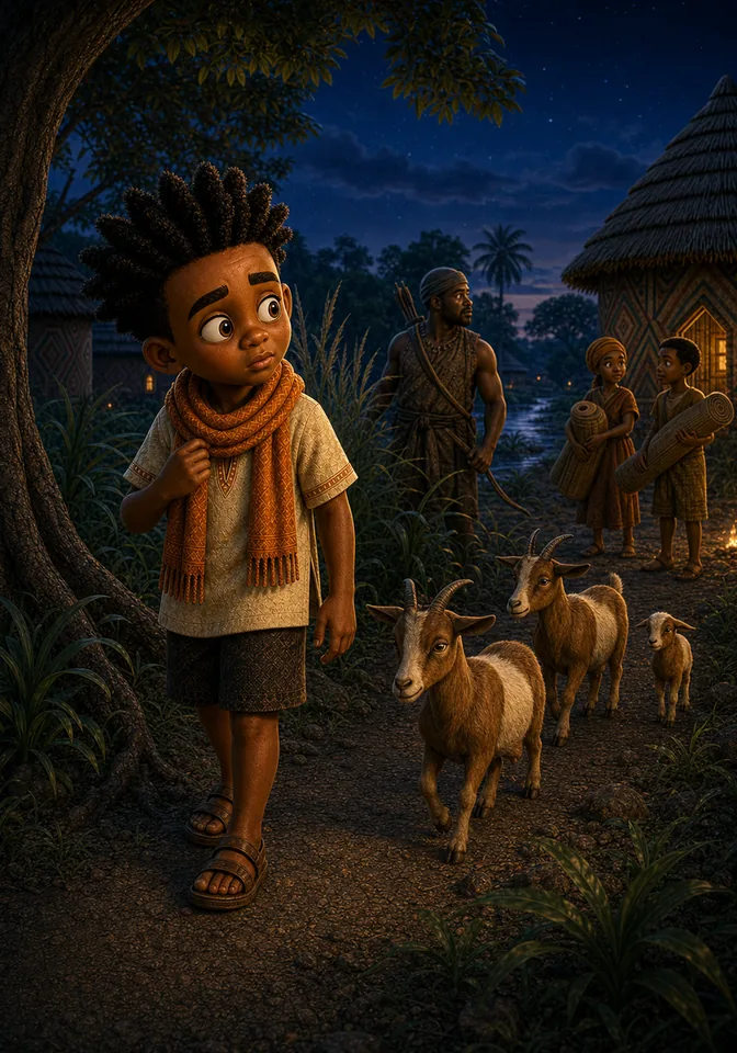 The darker village becomes confusing for people and goats.