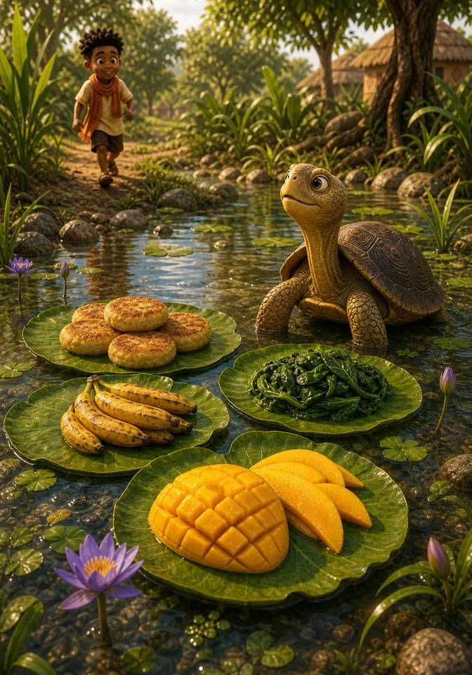 Illustration for Kweku Anansi and the Turtle, page 8