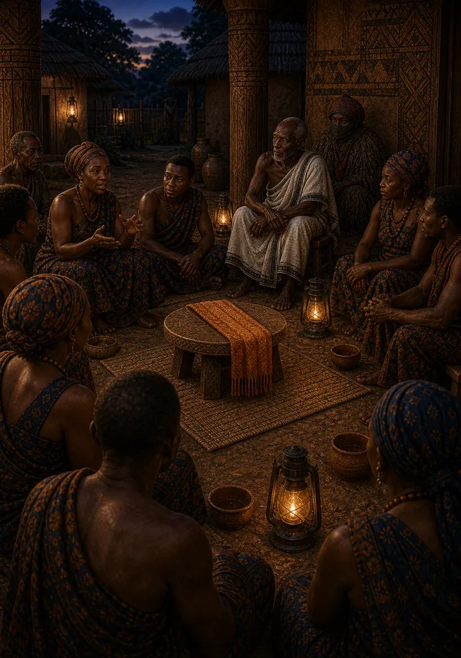Disguised Kweku listens to praise and criticism.